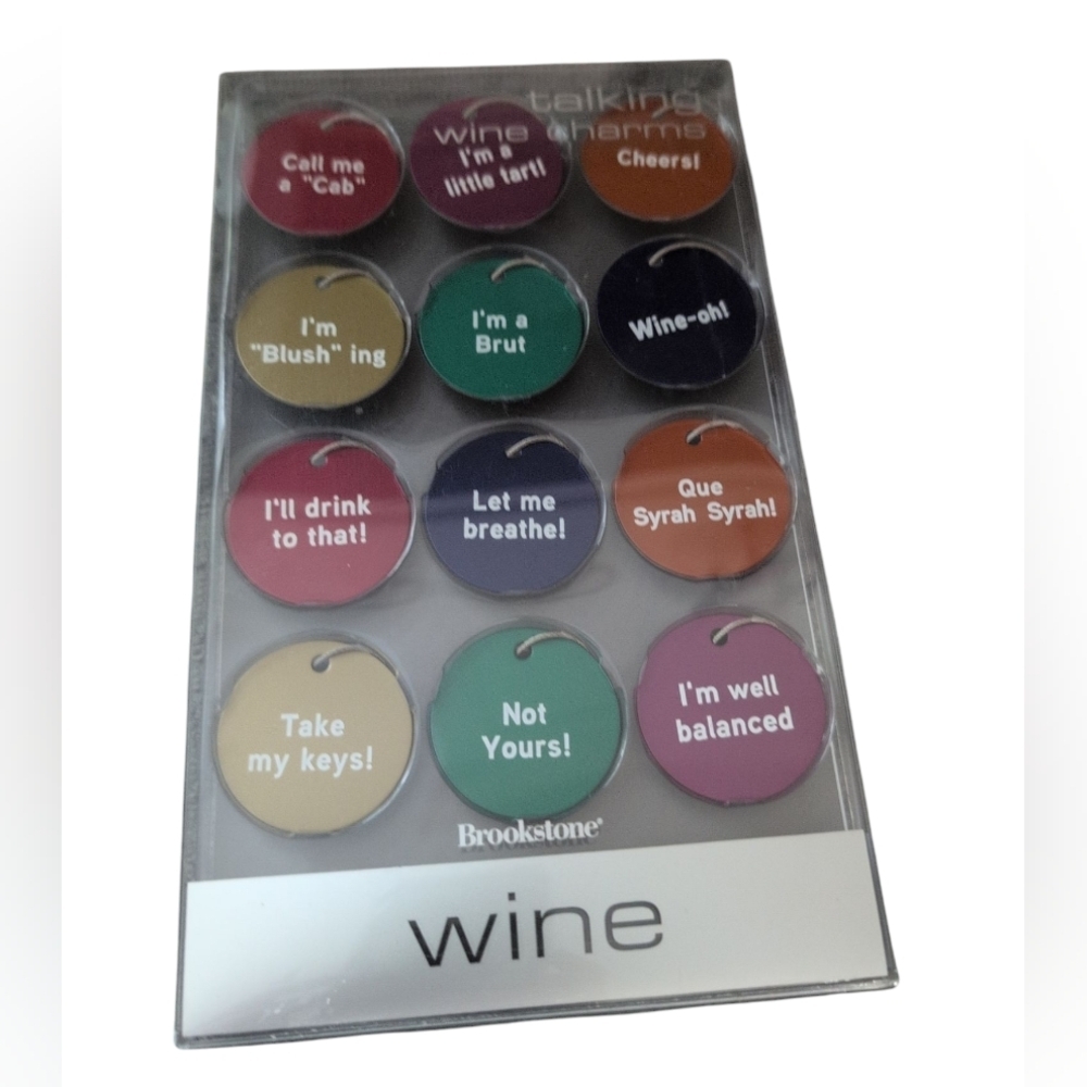 2/$20 Brookstone quoted Wine Charms Set